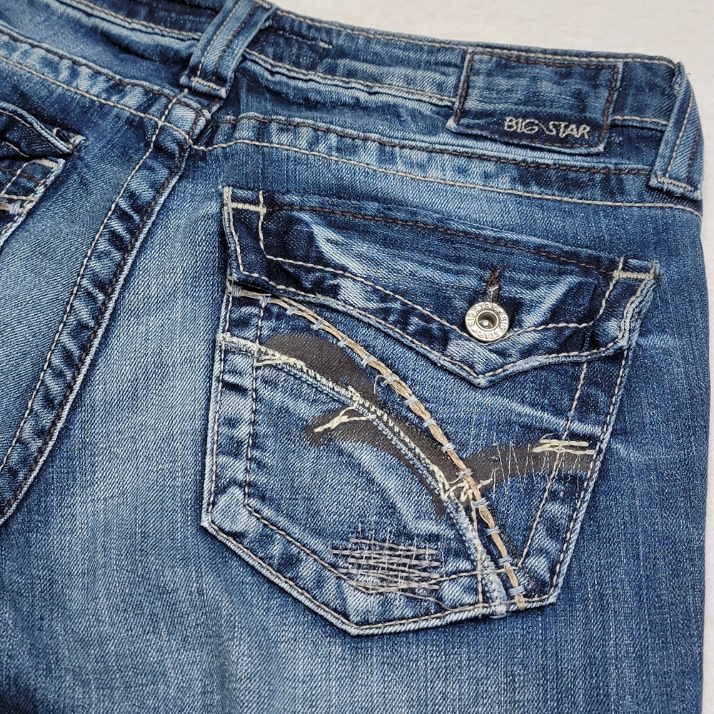 Big Star Casey‎ K Slim Boot Stretch Jean Medium Wash Sz 30R